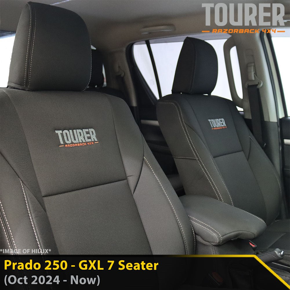 Toyota Prado 250 GXL GP9 Tourer 2x Front Seat Covers (Made to Order)-Razorback 4x4