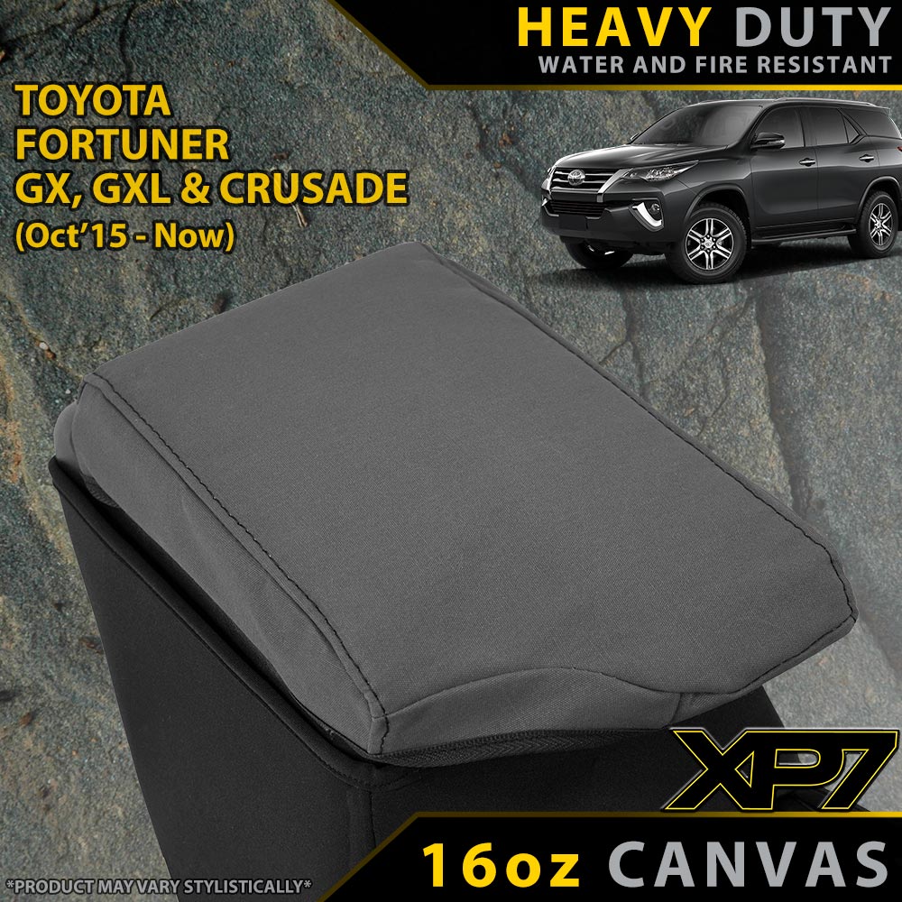 Toyota Fortuner Heavy Duty XP7 Canvas Armrest Console Lid (Made to Order)