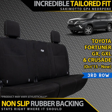 Toyota Fortuner Neoprene 3rd Row Seat Covers (Available)-Razorback 4x4