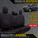 Toyota Fortuner Premium Neoprene 2nd Row Seat Covers (Made to Order)-Razorback 4x4