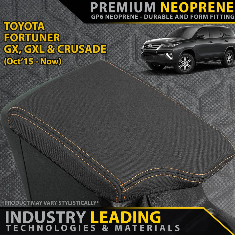 Toyota Fortuner Premium Neoprene Console Lid (Made to Order)-Razorback 4x4