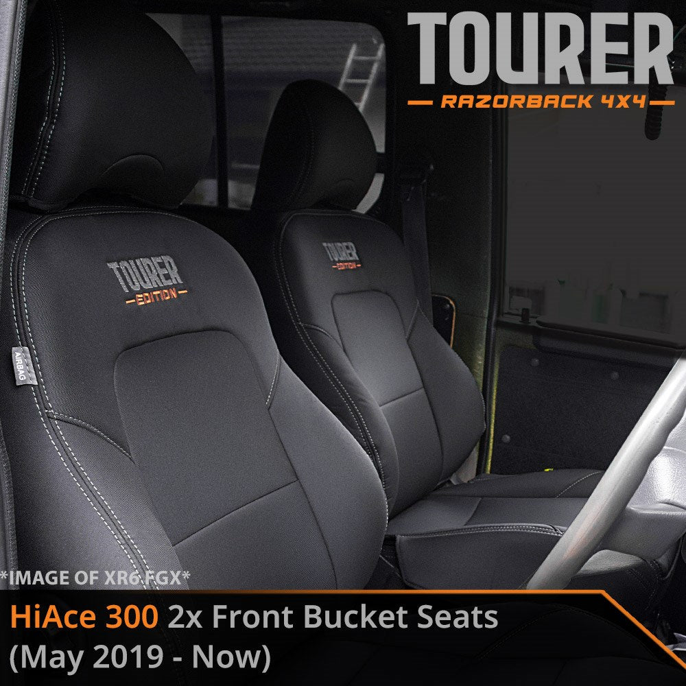 Toyota HiAce 300 GP9 Tourer 2x Front Row Seat Covers (Made to Order)