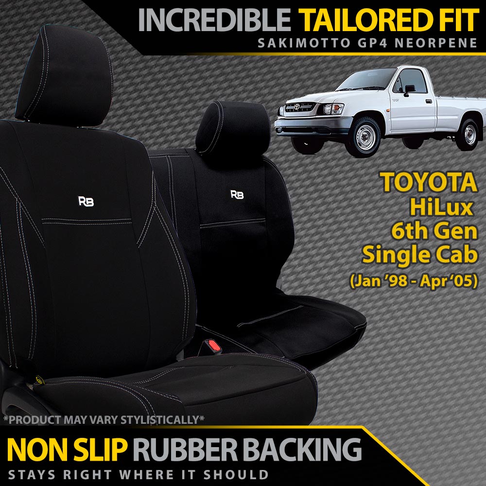 Toyota HiLux 6th Gen Neoprene Bucket & 3/4 Bench Seat Covers (Made to Order)
