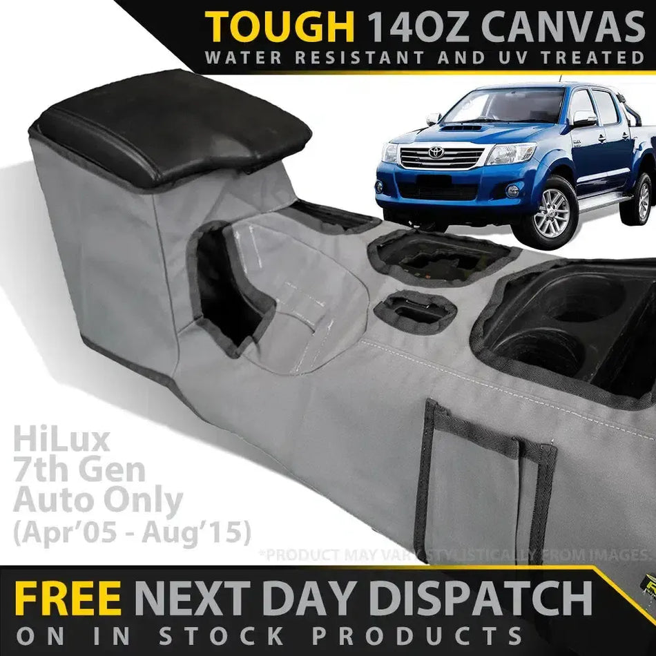 Toyota HiLux 7th Gen AUTO ONLY XP6 Tough Canvas Centre Console Organiser (In Stock)-Razorback 4x4
