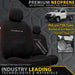 Toyota HiLux 7th Gen Bucket + 3/4 Bench Seat Premium Neoprene 2x Front Seat Covers (Made to Order)-Razorback 4x4
