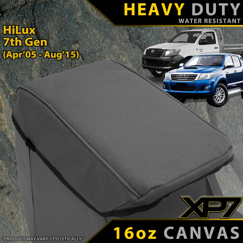 Toyota HiLux 7th Gen Heavy Duty XP7 Canvas Armrest Console Lid (In Stock)