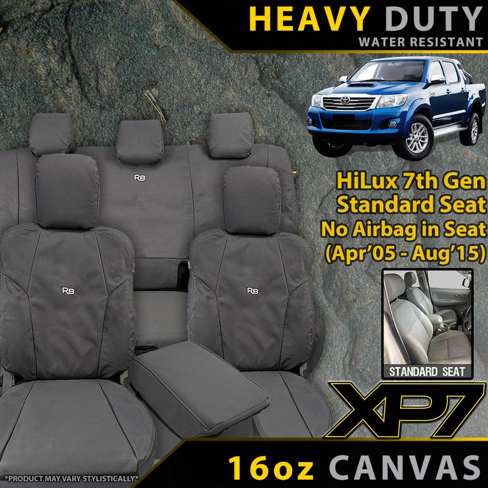 Toyota HiLux 7th Gen (Standard Seat) XP7 Heavy Duty Canvas Bundle (In Stock)-Razorback 4x4