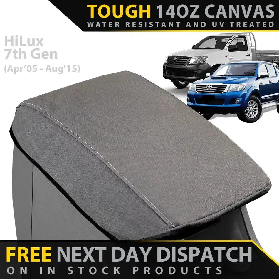 Toyota HiLux 7th Gen XP6 Tough Canvas Armrest Console Lid (In Stock)-Razorback 4x4