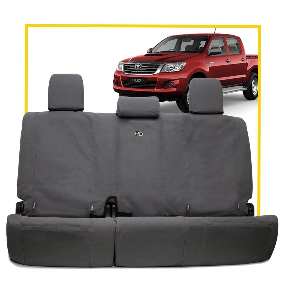 Toyota HiLux 7th Gen XP6 Tough Canvas Rear Row Seat Covers (No Logo)