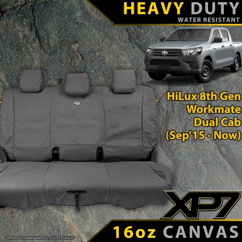 Toyota HiLux 8th Gen Workmate Heavy Duty XP7 Canvas Rear Row Seat Covers (Made to Order)-Razorback 4x4