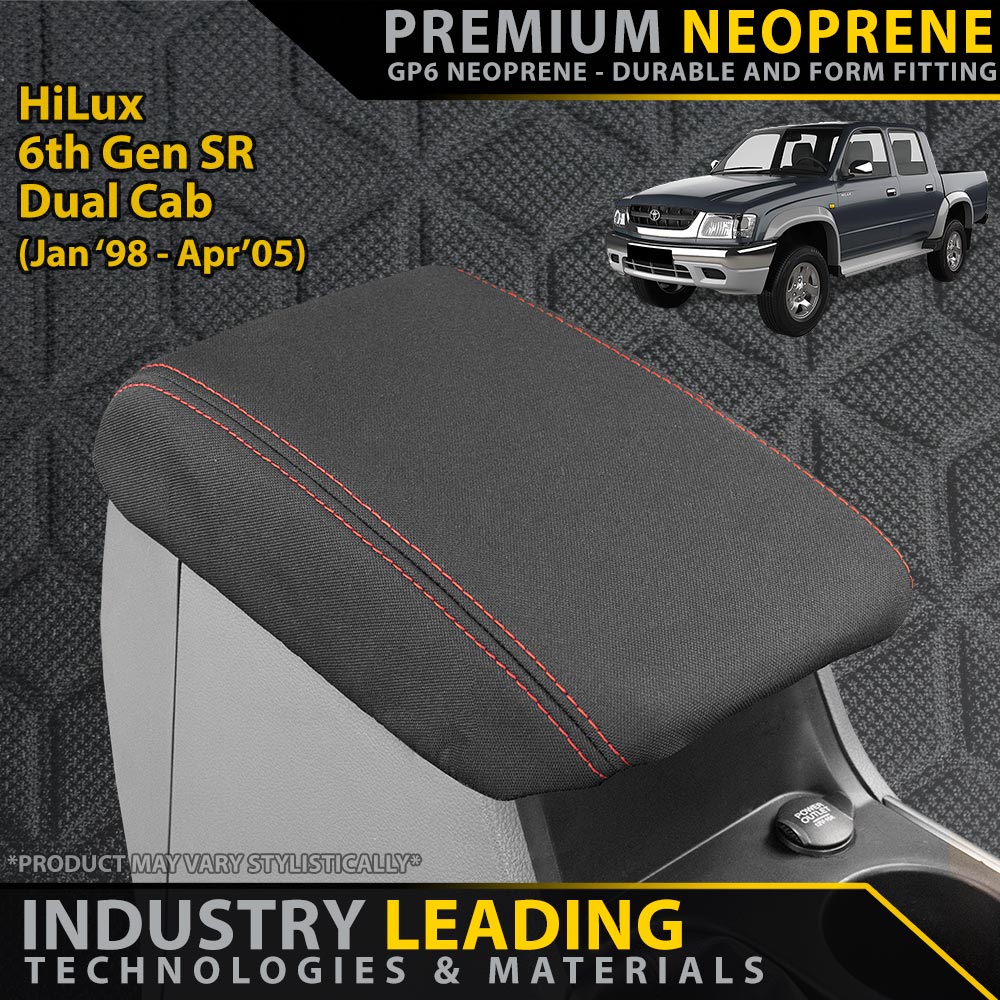 Toyota Hilux 6th Gen Premium Neoprene Console Lid (Made to Order)