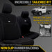 Toyota Hilux 7th Gen Bucket + 3/4 Bench Seat Neoprene 2x Front Seat Covers (Made to Order)-Razorback 4x4