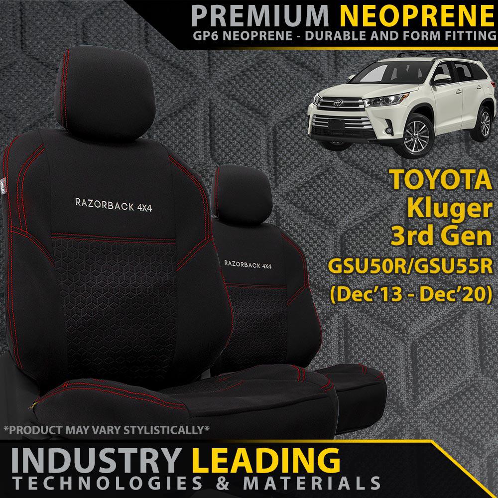 Toyota Kluger Premium Neoprene 2x Front Seat Covers (Made to Order)-Razorback 4x4