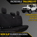 Toyota LC 79 Series Dual Cab Neoprene Rear Row Seat Covers (Available)-Razorback 4x4