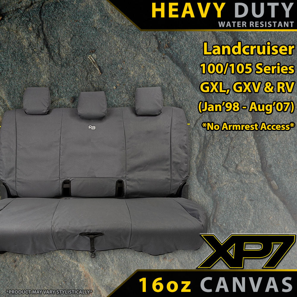 Toyota Landcruiser 100/105 Series GXL, GXV & RV XP7 Heavy Duty Canvas 60/40 Split 2nd Row Seat Covers (Made to Order)