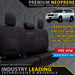Toyota Landcruiser 100/105 Series GXL Premium Neoprene 60/40 Split Rear Row Seat Covers (Made to Order)-Razorback 4x4