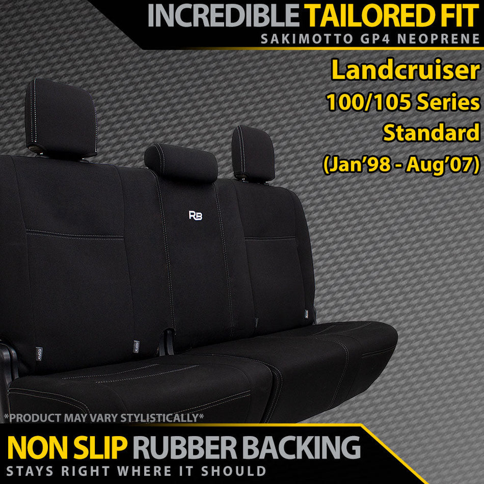 Toyota Landcruiser 100/105 Series Standard - Neoprene Rear Row Seat Covers (In Stock)-Razorback 4x4