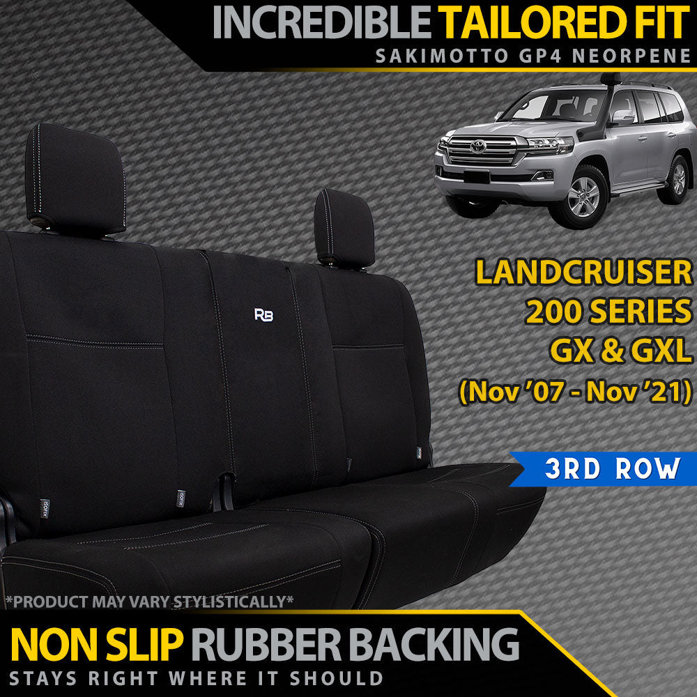 Toyota Landcruiser 200 Series GX/GXL Neoprene 3rd Row Seat Covers (Available)