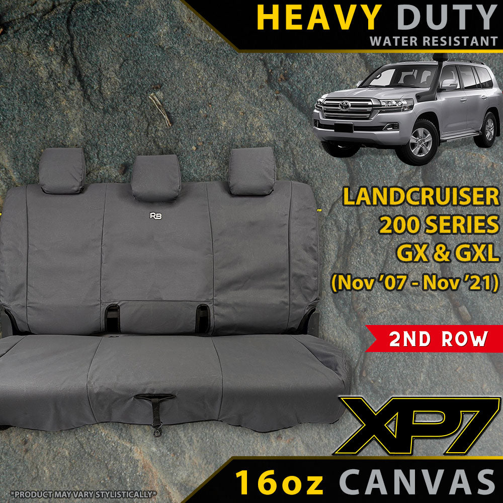 Toyota Landcruiser 200 Series GX/GXL XP7 Heavy Duty Canvas 2nd Row Seat Covers (Made to Order)-Razorback 4x4