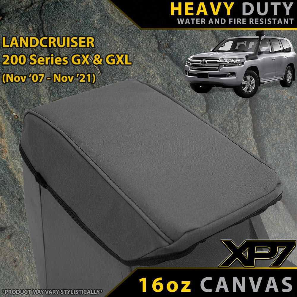 Toyota Landcruiser 200 Series GX/GXL XP7 Heavy Duty Canvas Console Lid (Made to Order)
