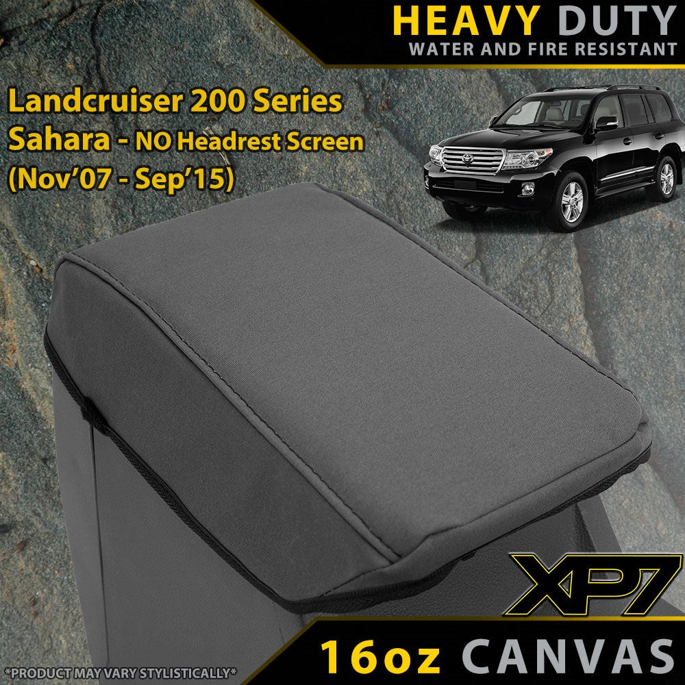 Toyota Landcruiser 200 Series Sahara (Pre Facelift) XP7 Heavy Duty Canvas Console Lid (Made to Order)