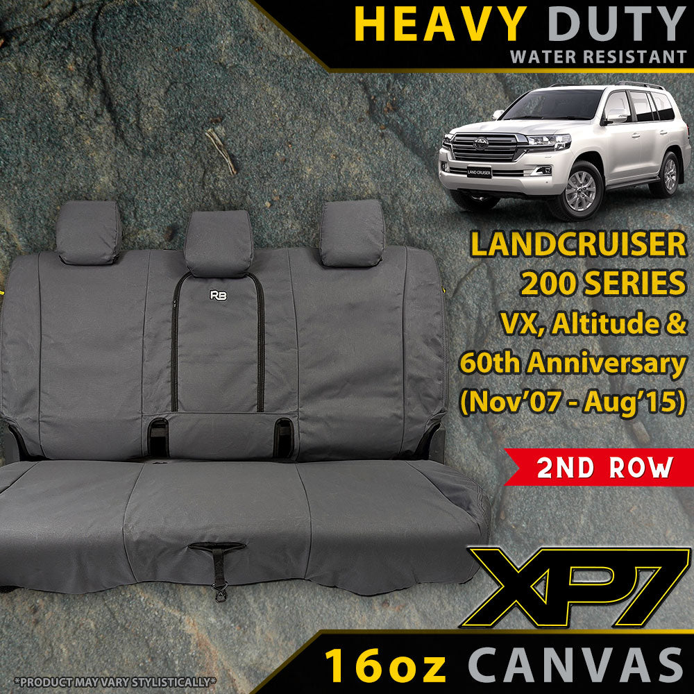 Toyota Landcruiser 200 Series VX/Altitude Heavy Duty XP7 Canvas 2nd Row Seat Covers (Made to Order)