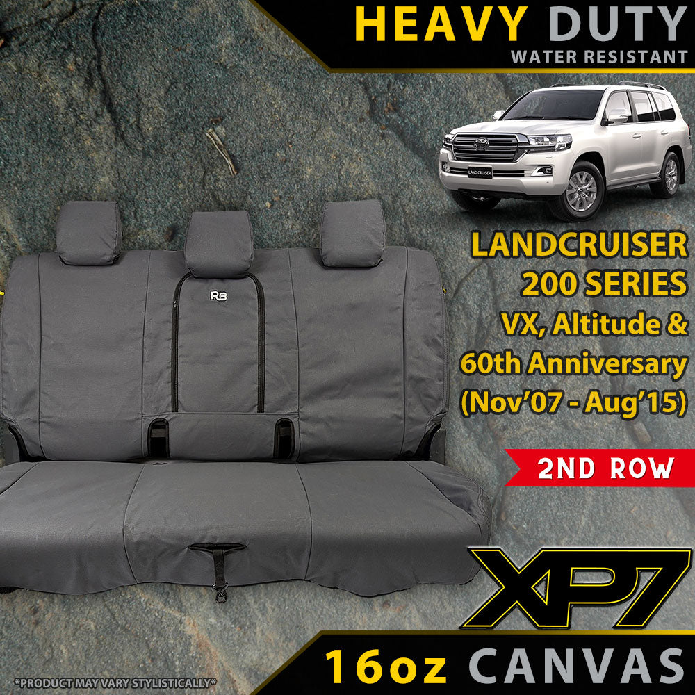 Toyota Landcruiser 200 Series VX/Altitude XP7 Heavy Duty Canvas 2nd Row Seat Covers (Made to Order)