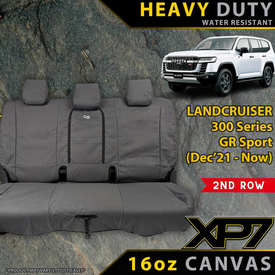 Toyota Landcruiser 300 Series GR Sport XP7 Heavy Duty Canvas 2nd Row Seat Covers (Made to Order)-Razorback 4x4