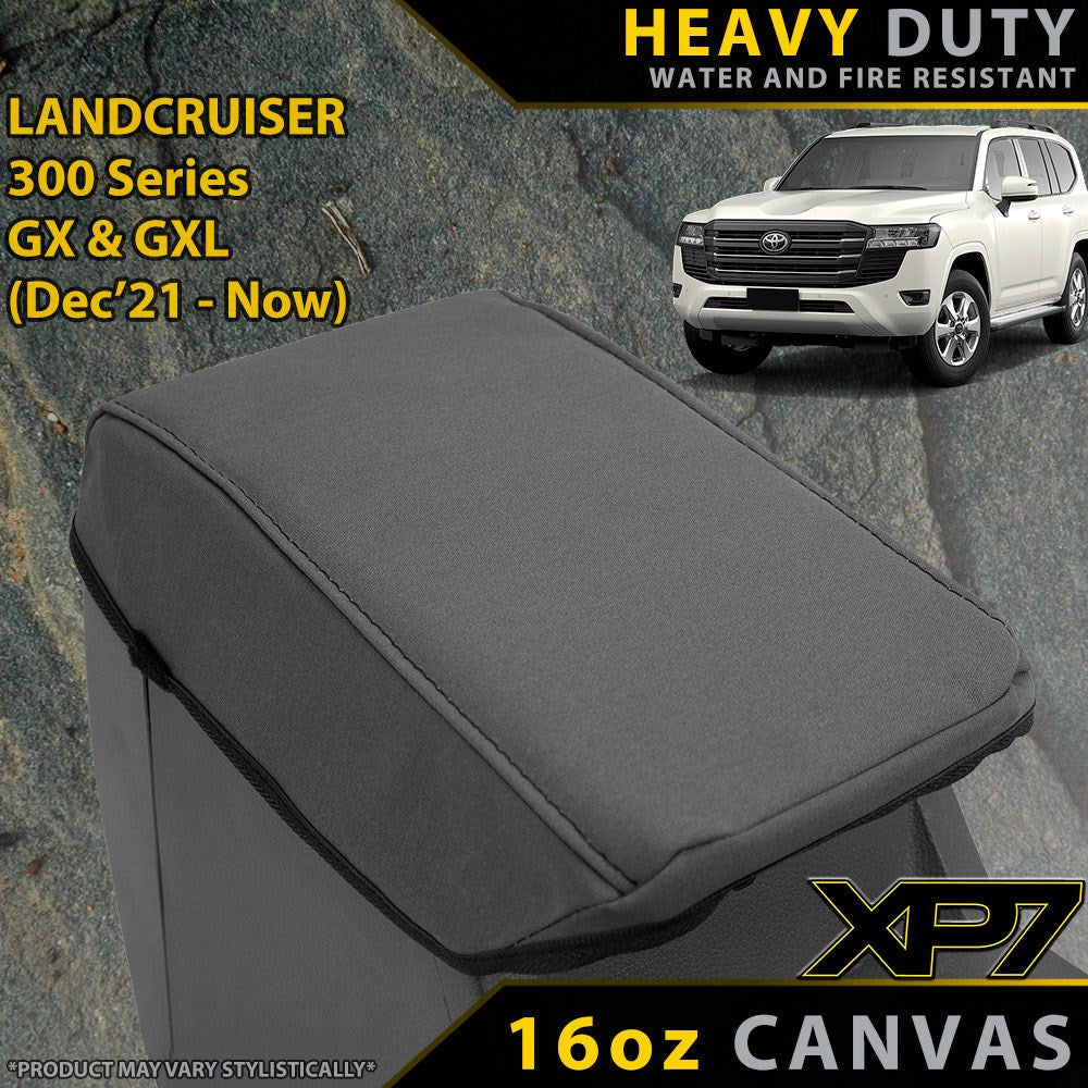 Toyota Landcruiser 300 Series GX & GXL XP7 Heavy Duty Canvas Console Lid (Made to Order)