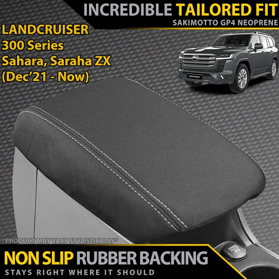 Toyota Landcruiser 300 Series Sahara/Sahara ZX Neoprene Console Lid (In Stock)-Razorback 4x4