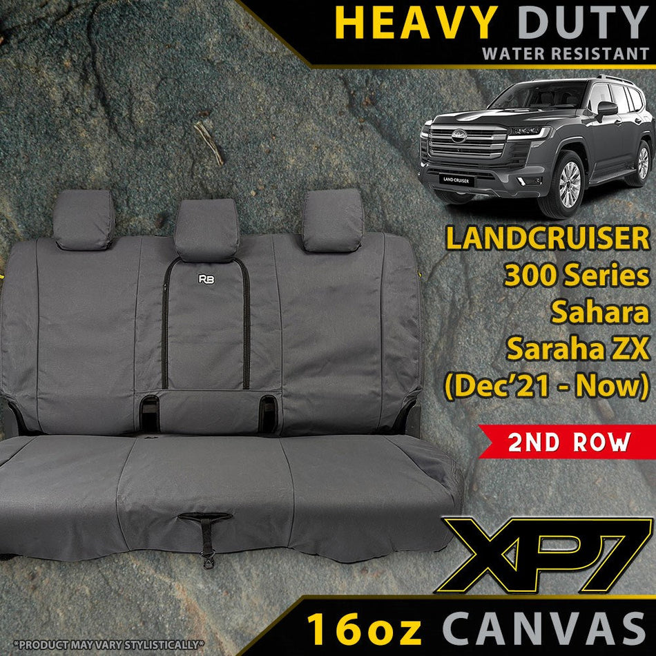 Toyota Landcruiser 300 Series Sahara/Sahara ZX XP7 Heavy Duty Canvas 2nd Row Seat Covers (Made to Order)-Razorback 4x4