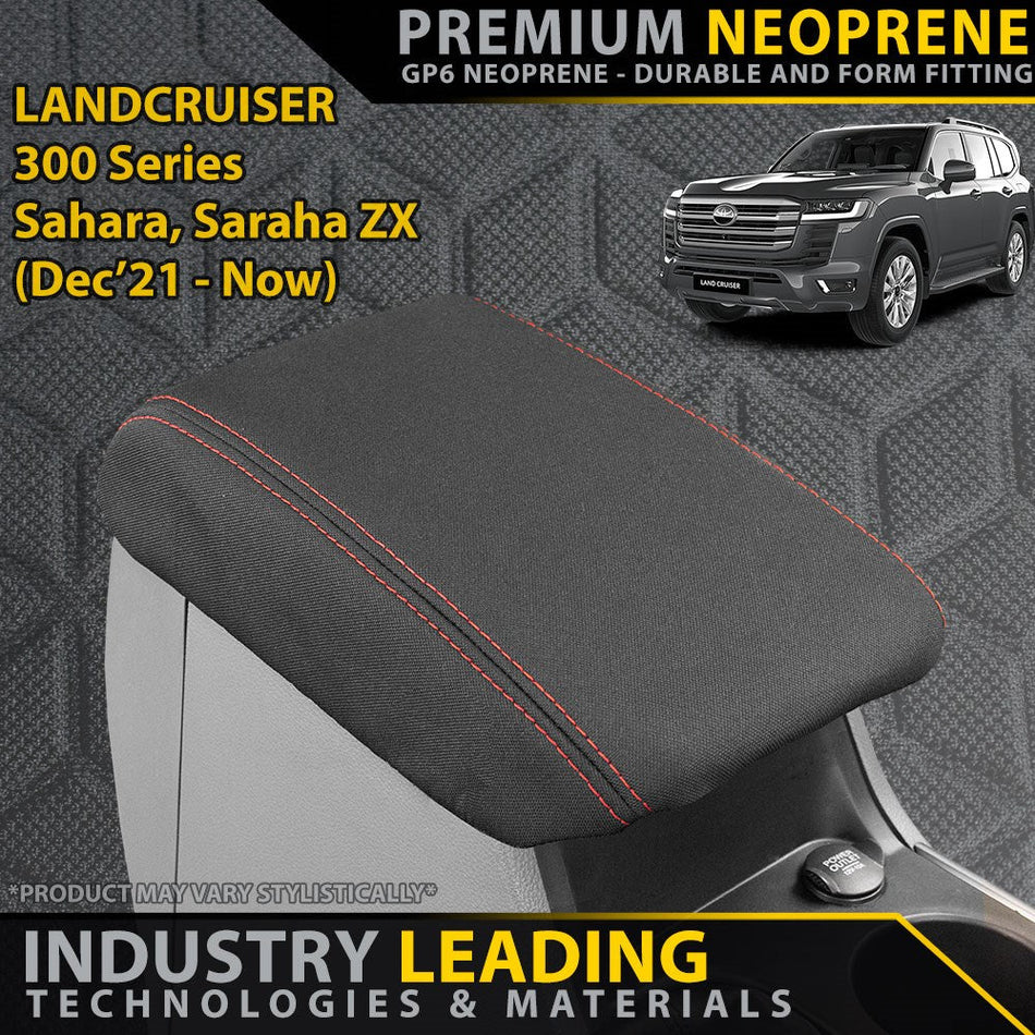 Toyota Landcruiser 300 Series Series Sahara/Sahara ZX Premium Neoprene Console Lid (Made to Order)-Razorback 4x4