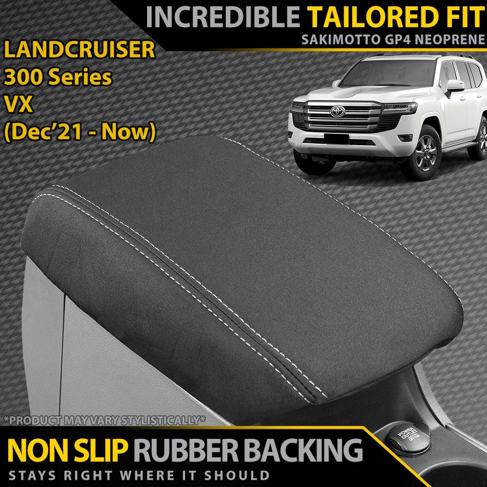 Toyota Landcruiser 300 Series VX Neoprene Console Lid (In Stock)-Razorback 4x4