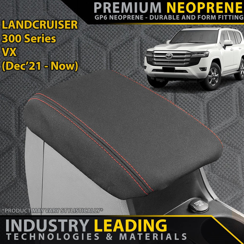 Toyota Landcruiser 300 Series VX Premium Neoprene Console Lid (Made to Order)-Razorback 4x4