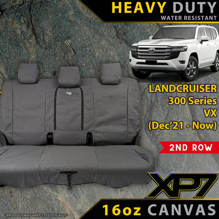 Toyota Landcruiser 300 Series VX XP7 Heavy Duty Canvas 2nd Row Seat Covers (Made to Order)-Razorback 4x4