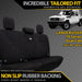 Toyota LC 79 Series Dual Cab Neoprene Rear Row Seat Covers (Available)-Razorback 4x4