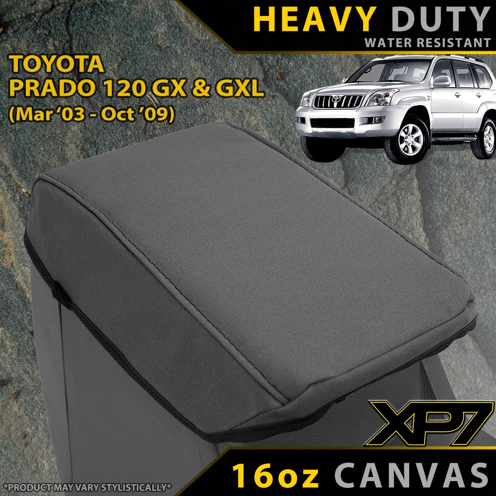 Toyota Prado 120 XP7 Heavy Duty Canvas Armrest Console Lid (Made to Order)