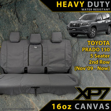 Toyota Prado 150 5 Seater Heavy Duty XP7 Canvas Rear Row Seat Covers (Available)-Razorback 4x4
