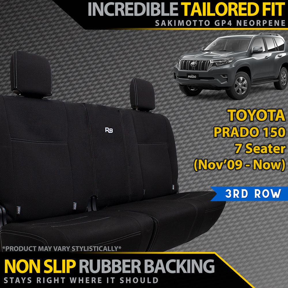 Toyota Prado 150 7 Seater 3rd Row Neoprene Seat Covers (In Stock)