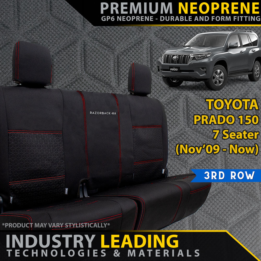 Toyota Prado 150 7 Seater 3rd Row Premium Neoprene Seat Covers (Made to Order)