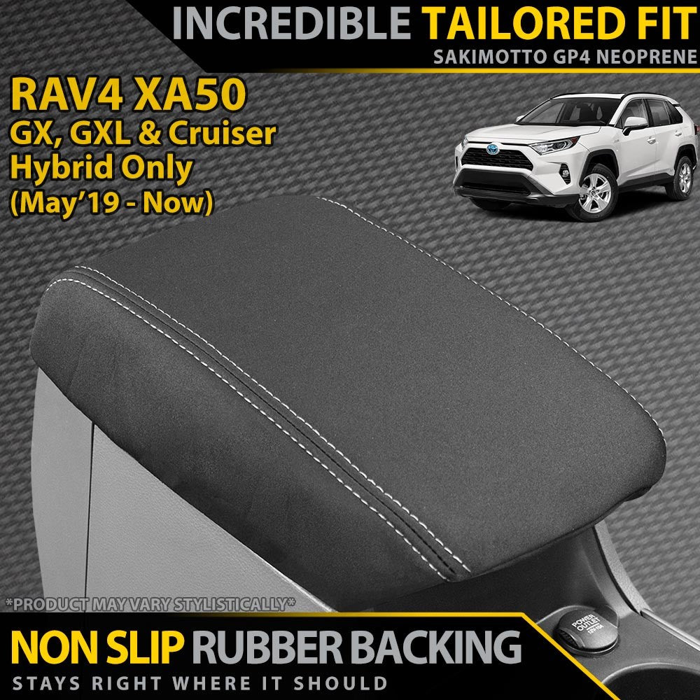 Toyota RAV4 XA50 GX/GXL/Cruiser Hybrid Neoprene Console Lid Cover (In Stock)