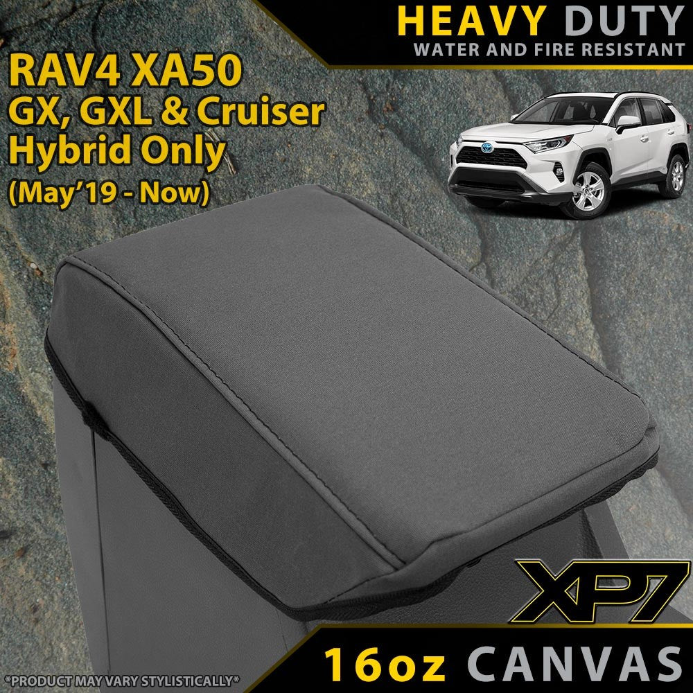 Toyota RAV4 XA50 GX/GXL/Cruiser Hybrid XP7 Heavy Duty Canvas Console Lid Cover (Made to Order)
