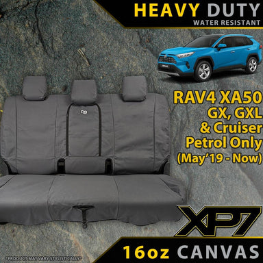 Toyota RAV4 XA50 GX/GXL/Cruiser Petrol XP7 Heavy Duty Canvas Rear Row Seat Covers (Made to Order)-Razorback 4x4