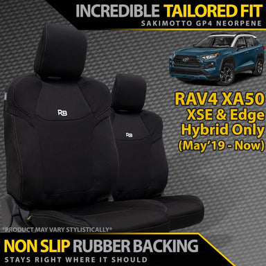 Toyota RAV4 XA50 XSE/Edge Hybrid Neoprene 2x Front Row Seat Covers (Made to Order)-Razorback 4x4