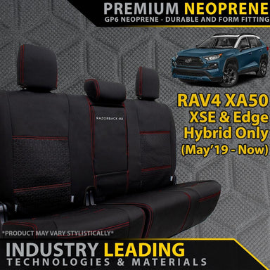 Toyota RAV4 XA50 XSE/Edge Hybrid Premium Neoprene Rear Row Seat Covers (Made to Order)-Razorback 4x4