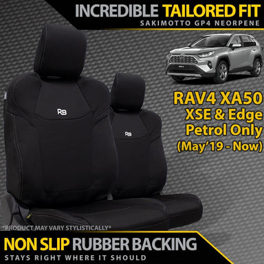 Toyota RAV4 XA50 XSE/Edge Petrol Neoprene 2x Front Row Seat Covers (Made to Order)-Razorback 4x4