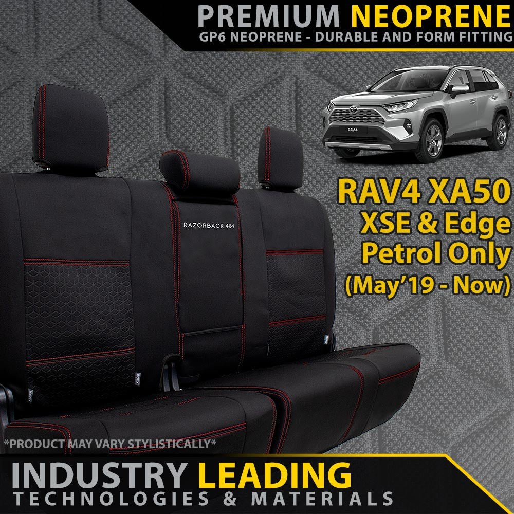 Toyota RAV4 XA50 XSE/Edge Petrol Premium Neoprene Rear Row Seat Covers (Made to Order)-Razorback 4x4