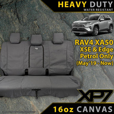 Toyota RAV4 XA50 XSE/Edge Petrol XP7 Heavy Duty Canvas Rear Row Seat Covers (Made to Order)-Razorback 4x4