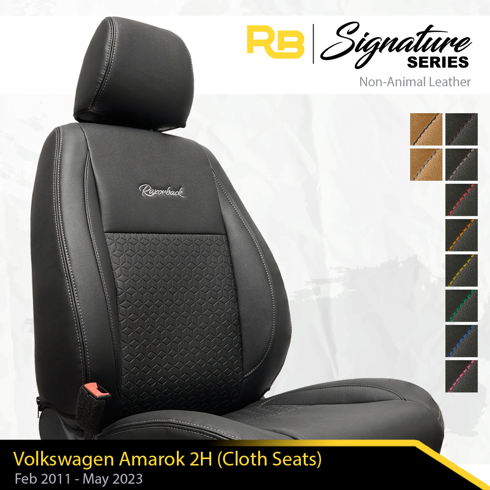 SIGNATURE SERIES Front Row Seat Covers - Volkswagen Amarok 2H - Cloth Seats (Made To Order)