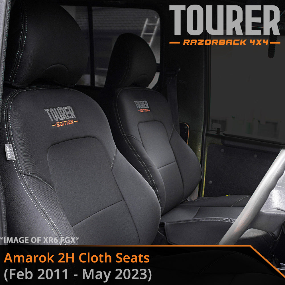 Volkswagen Amarok 2H (Cloth Seats) GP9 Tourer 2x Front Row Seat Covers (Made to Order)